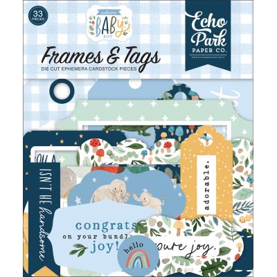 Echo Park Welcome Baby Boy Die Cuts - Frames & Tags